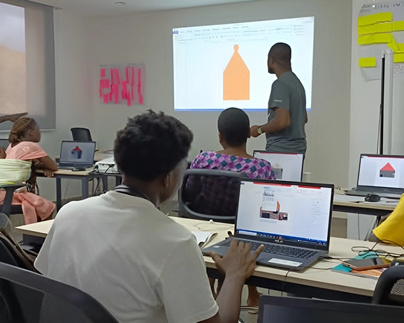 Agility provides classroom space at its Abijan Logistics Park, as well as computers, internet access and funding for free training.